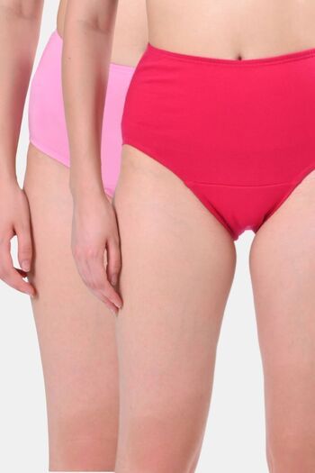 Buy Adira High Rise Full Coverage Hipster Panty (Pack of 2) - Multicolor